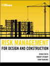 Risk Management for Design and Construction (eBook): RSMeans Series, Book 77